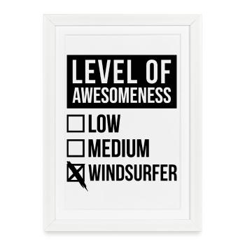Windsurfing Windsurfing Windsurfing - Framed poster (27 × 37 cm) - white - Front