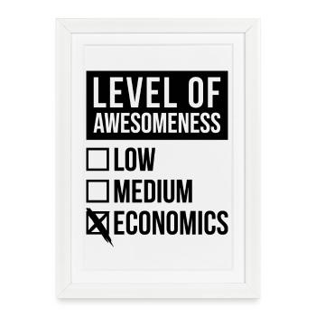Économie Économie Économie - Affiche encadrée (27 × 37 cm) - blanc - Devant