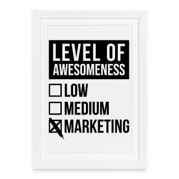 Marketing Marketing Marketing - Affiche encadrée (27 × 37 cm) - blanc - Devant