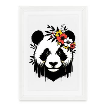 Panda - Affiche encadrée (27 × 37 cm) - blanc - Devant