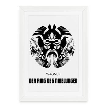 L’Anneau du Nibelung - Affiche encadrée (27 × 37 cm) - blanc - Devant
