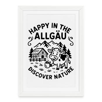 happyallgaeu - Framed poster (27 × 37 cm) - white - Front