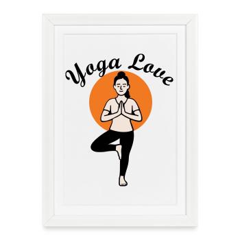 Yoga - Affiche encadrée (27 × 37 cm) - blanc - Devant