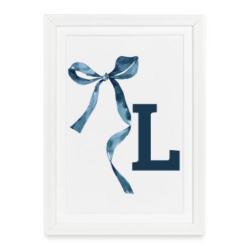 Monogramme l idée cadeau  - Affiche encadrée (27 × 37 cm) - blanc - Devant