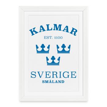 Kalmar, Sverige, Suède - Affiche encadrée (27 × 37 cm) - blanc - Devant