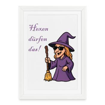 Purple Witch with Style - Framed poster (27 × 37 cm) - white - Front