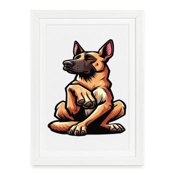 Malinois Belgian Shepherd Malinois Owner - Framed poster (27 × 37 cm) - white - Front