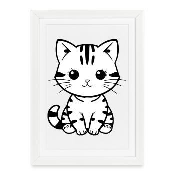 Cat Kitten Cat Shirt Gift - Framed poster (27 × 37 cm) - white - Front