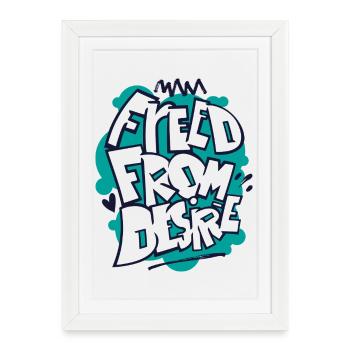 Feed From Desire Graffiti Tee - Framed poster (27 × 37 cm) - white - Front