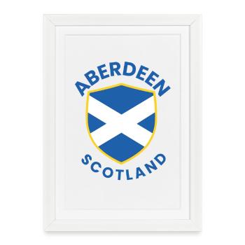 Aberdeen Shield: Scottish Crest - Framed poster (27 × 37 cm) - white - Front