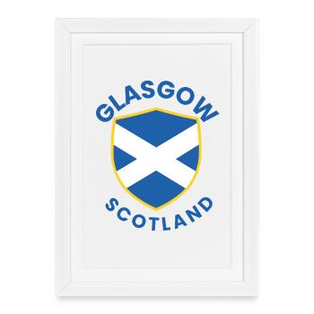 Conception du Bouclier écossais de Glasgow - Affiche encadrée (27 × 37 cm) - blanc - Devant