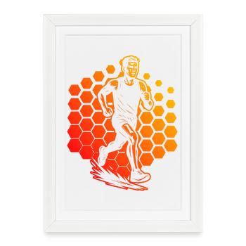 Courir Love to Wear - Affiche encadrée (27 × 37 cm) - blanc - Devant