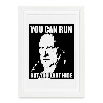 You can run but you kant hide - Framed poster (27 × 37 cm) - white - Front