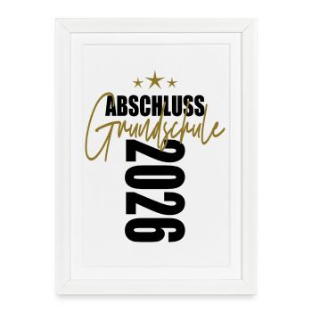 Remise des diplômes de l'école primaire 2026 - Affiche encadrée (27 × 37 cm) - blanc - Devant