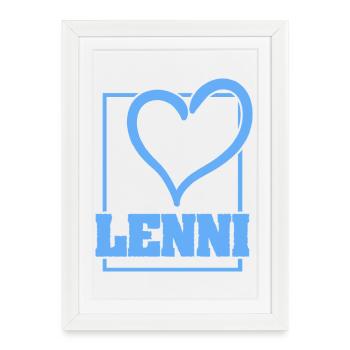 Chemise avec le logo cœur LENNI - Affiche encadrée (27 × 37 cm) - blanc - Devant