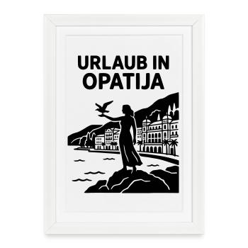 Opatija Holidays Croatia - Framed poster (27 × 37 cm) - white - Front