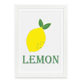 Art rétro de Lemon - Affiche encadrée (27 × 37 cm) - blanc - Devant