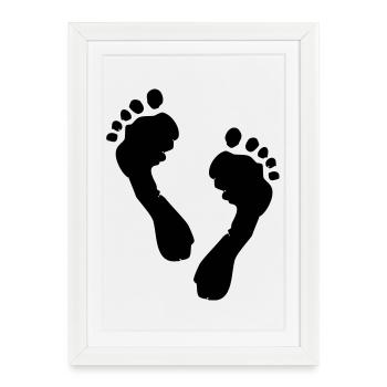 Feet Silhouette - Framed poster (27 × 37 cm) - white - Front