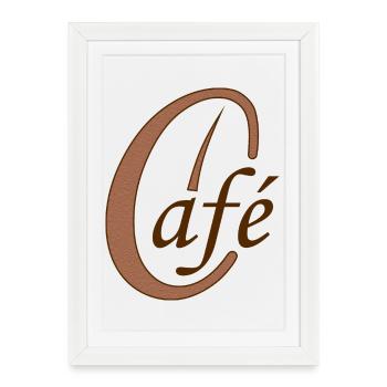 Café grain café café - Affiche encadrée (27 × 37 cm) - blanc - Devant