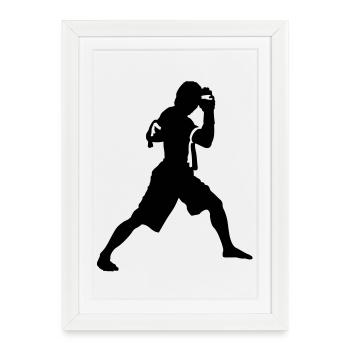 kickboxing - Affiche encadrée (27 × 37 cm) - blanc - Devant