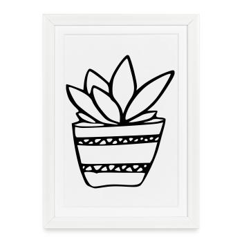 Plante - Affiche encadrée (27 × 37 cm) - blanc - Devant
