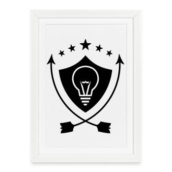 Electricien / Electricité / Travail / Métier / Job - Affiche encadrée (27 × 37 cm) - blanc - Devant