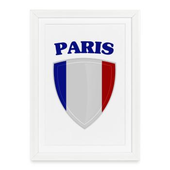Paris - Framed poster (27 × 37 cm) - white - Front