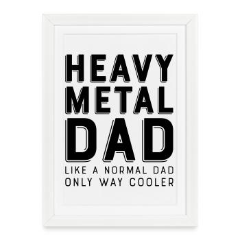 papa de métal lourd - Affiche encadrée (27 × 37 cm) - blanc - Devant