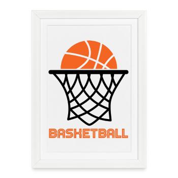 Basketball basketball players - Framed poster (27 × 37 cm) - white - Front