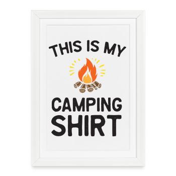 This is My Camping Shirt - Framed poster (27 × 37 cm) - white - Front
