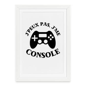 Gamer je peux pas je me console - Affiche encadrée (27 × 37 cm) - blanc - Devant