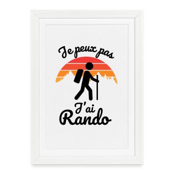 randonnée rando 3 - Affiche encadrée (27 × 37 cm) - blanc - Devant