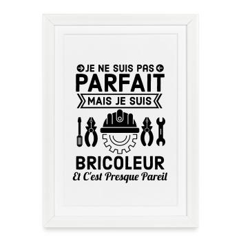 Pas parfait mais bricoleur 4 - Affiche encadrée (27 × 37 cm) - blanc - Devant
