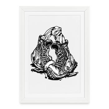 Sports Boots - Framed poster (27 × 37 cm) - white - Front
