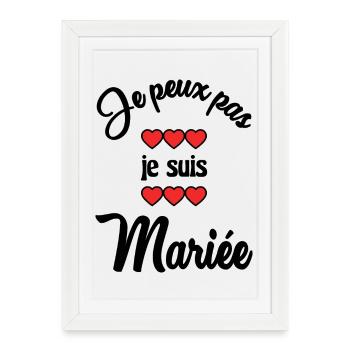 I CAN'T I'M MARRIED - Framed poster (27 × 37 cm) - white - Front