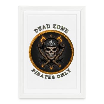 Dead Zone v1 - Gerahmtes Poster (27 × 37 cm) - Weiß - Vorne