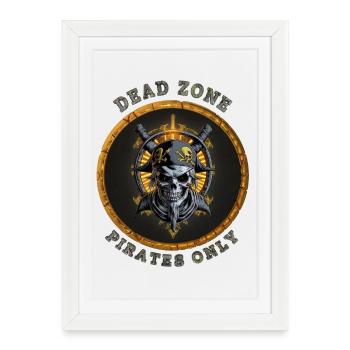 Dead Zone v2 - Gerahmtes Poster (27 × 37 cm) - Weiß - Vorne