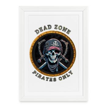 Dead Zone v8 - Gerahmtes Poster (27 × 37 cm) - Weiß - Vorne