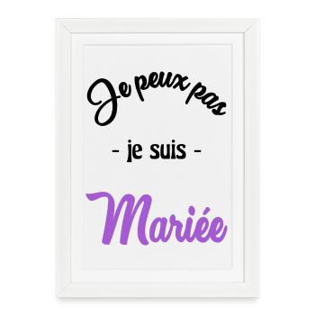 FUTURE MARIEE. EVJF. MARIEE. TEAM. TEAM MARIEE - Affiche encadrée (27 × 37 cm) - blanc - Devant