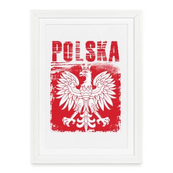 Pologne - Affiche encadrée (27 × 37 cm) - blanc - Devant