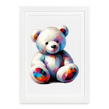 Orso Orsacchiotto Ours en peluche - Affiche encadrée (27 × 37 cm) - blanc - Devant