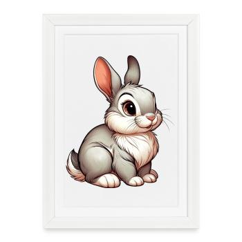Rabbit - Framed poster (27 × 37 cm) - white - Front