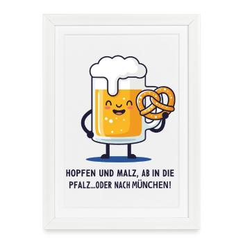 Beer Festival - Framed poster (27 × 37 cm) - white - Front
