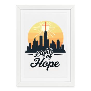 Light of hope - Framed poster (27 × 37 cm) - white - Front