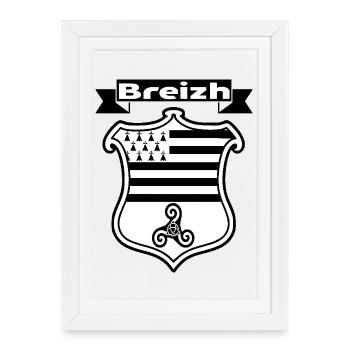 Breizh - Framed poster (27 × 37 cm) - white - Front