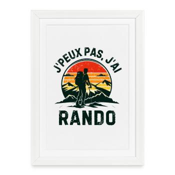 Rando randonne - Affiche encadrée (27 × 37 cm) - blanc - Devant