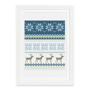 Scène hivernale étincelante - Affiche encadrée (27 × 37 cm) - blanc - Devant
