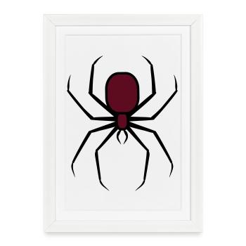Spooky Halloween Creepy Goth Spider 3 - Framed poster (27 × 37 cm) - white - Front