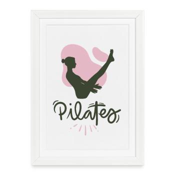 Pilates - Affiche encadrée (27 × 37 cm) - blanc - Devant