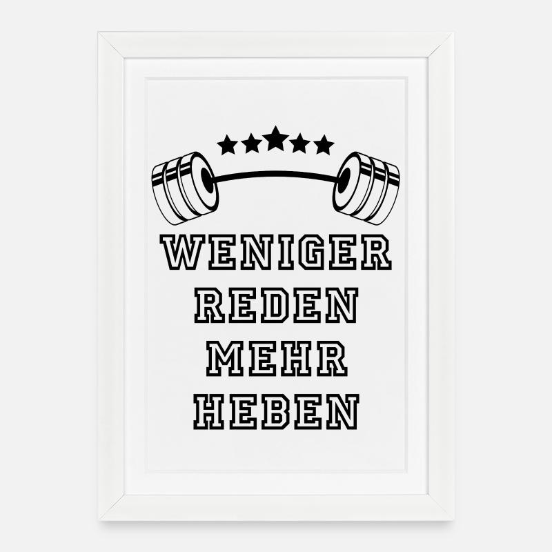 GYMNASE : Force et concentration - Affiche encadrée (27 × 37 cm) - blanc